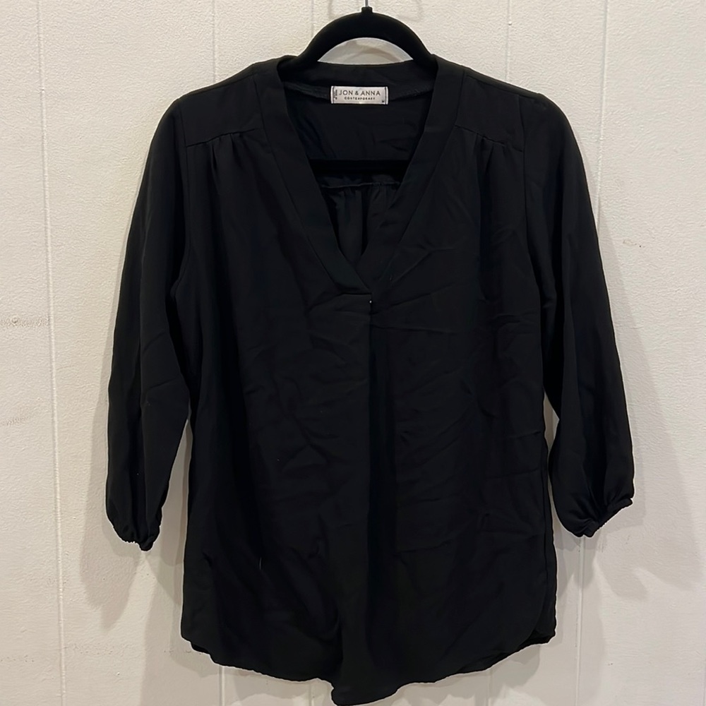 3 for $10 Jon & Anna Contemporary black top (for work or going out) Size M